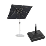 PURPLE LEAF Hailar Tilting Market Umbrella with Base Premium Outdoor Table Umbrella