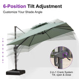 PURPLE LEAF Eco-friendly Fade Resistant Patio Umbrella High Quality Cantilever Umbrella
