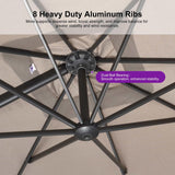 PURPLE LEAF UV Resistant Patio Umbrella Affordable Outdoor Umbrella with Base