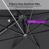 PURPLE LEAF UV Resistant Patio Umbrella Affordable Outdoor Umbrella with Base