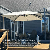 PURPLE LEAF UV Resistant Patio Umbrella Affordable Outdoor Umbrella with Base