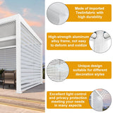 PURPLELEAF Outdoor Louvered Pergola Roller Blinds with Thermal Insulated, UV Protection Waterproof Fabric, Privacy Protection for Pergola, Easy to Install