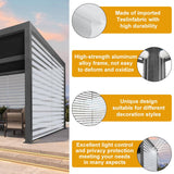 PURPLELEAF Outdoor Louvered Pergola Roller Blinds with Thermal Insulated, UV Protection Waterproof Fabric, Privacy Protection for Pergola, Easy to Install