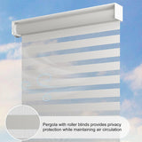 PURPLELEAF Outdoor Louvered Pergola Roller Blinds with Thermal Insulated, UV Protection Waterproof Fabric, Privacy Protection for Pergola, Easy to Install