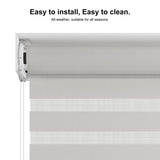 PURPLELEAF Outdoor Louvered Pergola Roller Blinds with Thermal Insulated, UV Protection Waterproof Fabric, Privacy Protection for Pergola, Easy to Install
