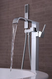 Angel 2-Handle Claw Foot Tub Faucet with Hand Shower in Polished Chrome