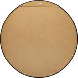 Round Mirror with Black Aluminum Frame