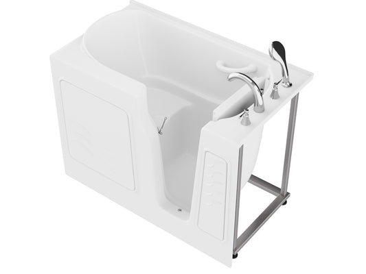 ANZZI Coupe Series 29 in. x 52 in. Quick Fill Walk-In Soaking Tub in White