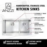 Elysian Farmhouse 36 in. Kitchen Sink with Locke Faucet in Polished Chrome