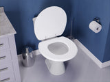 XL COMFORT Round Closed Toilet Seat in White