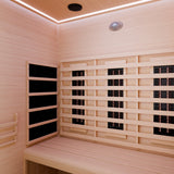 Full Spectrum 3-Person Infrared Indoor Sauna with Full Range Near, Mid, and Far Infrared Panels and WiFi Control