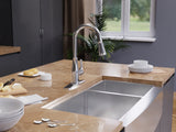 Sifo Hands Free Touchless 1-Handle Pull-Down Sprayer Kitchen Faucet with Motion Sense and Fan Sprayer