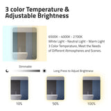 32-in. x 24-in. LED Back Lighting Bathroom Mirror with Defogger