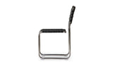 Moma Stainless Steel Dining Chair Black Leather - Set Of Two