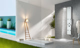 Rhaus Series 60 in. 6-Jetted Full Body Shower Panel with Heavy Rain Shower and Body Jets and Spray Wand in White