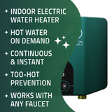 ENVO Ansen Compact Tankless Electric Water Heater, Heat-on-Demand, Endless Hot Water Supply, ETL Certified, Energy and Water Saving