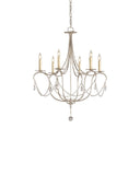 Crystal Lights Small Silver Chandelier