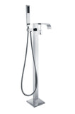 Angel 2-Handle Claw Foot Tub Faucet with Hand Shower in Polished Chrome