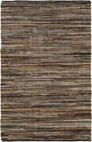 Hand Woven Leather Rag Rug - Clearance
