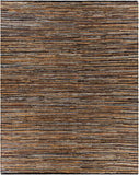 Hand Woven Leather Rag Rug - Clearance