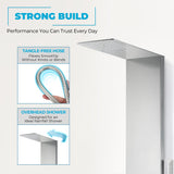 Collines Series 55 in. 2-Jetted Shower Tower with Heavy Rain Shower and Jets and Spray Wand