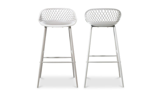Piazza Outdoor Barstool White - Set Of Two