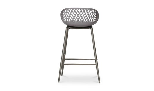 Piazza Outdoor Counter Stool Grey - Set Of Two