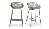 Piazza Outdoor Counter Stool Grey - Set Of Two