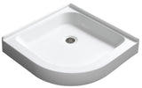 Randi Base Series 36 in. L x 36 in. W Corner Shower Shower Pan Base with Center Drain in Glossy White Marine Acrylic