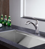 Di Piazza Single-Handle Pull-Out Sprayer Kitchen Faucet in Brushed Nickel
