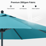 PURPLE LEAF Round Tiltable Patio Umbrella Poolside Porch Table Umbrella