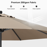 PURPLE LEAF Round Tilting Patio Umbrella with Base, Milan Porch Table Umbrella