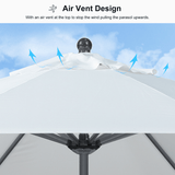 PURPLE LEAF Round Tiltable Patio Umbrella Poolside Porch Table Umbrella