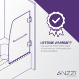 Grand Series 30 in. x 55 in. Frameless Hinged Tub Door with Clear Tempered Glass and Tsunami Guard