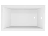 ANZZI Illyrian Series 72" L Drop-In Soaker Bathtub, Marine Grade Acrylic, Reversible Drain, Minimalism-Inspired Design, White
