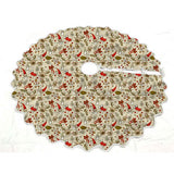 Printed Scalloped Christmas Tree Skirt