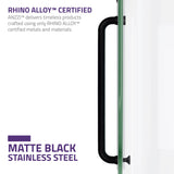 Grand Series 30 in. x 55 in. Frameless Hinged Tub Door with Clear Tempered Glass and Tsunami Guard