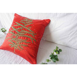 3D Embroidery Xmas Tree Pillow Cover (Set of 1)