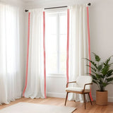 400TC Cotton Sateen Classic Embroidery Cotton Curtain (Set Of 2)