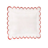 Allena 400TC Cotton Scallop Embroidery Sateen Microcheck Euro Sham