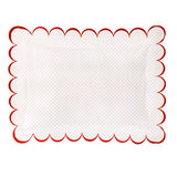 Allena 400TC Cotton Scallop Embroidery Sateen Microcheck Pillow Sham