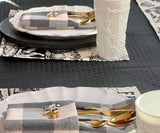 Gray Plaid Napkins