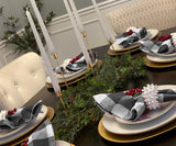 Gray Plaid Napkins
