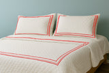 Classic Border Diamond Knitted Cotton Coverlet