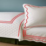 Classic Border Diamond Knitted Cotton Coverlet