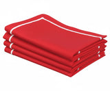 Dinner Napkins Cloth - Line Embroidered Napkins