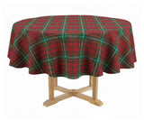 Christmas plaid Round Tablecloth