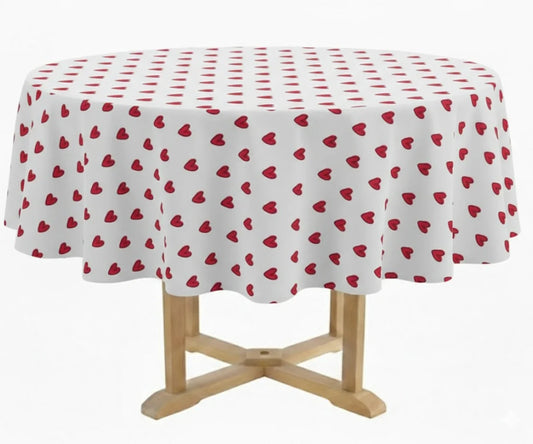 Heart Round Tablecloth