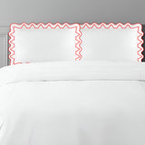 Imaginary Scallop 400TC Cotton Embroidery Sateen Solid Pillow Sham