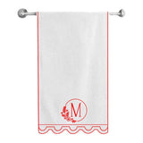 Monogram U Shape Embroidered Bath Towels (Set of 2)